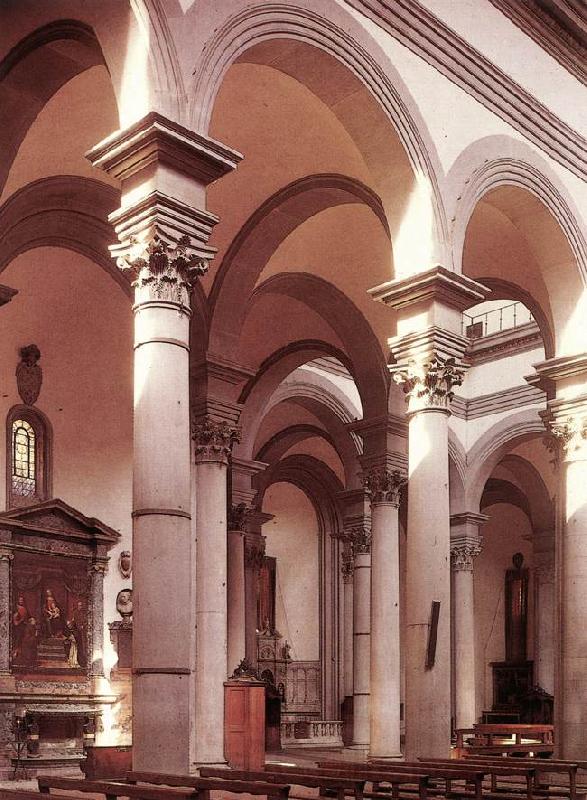 BRUNELLESCHI, Filippo Interior of the church g Spain oil painting art